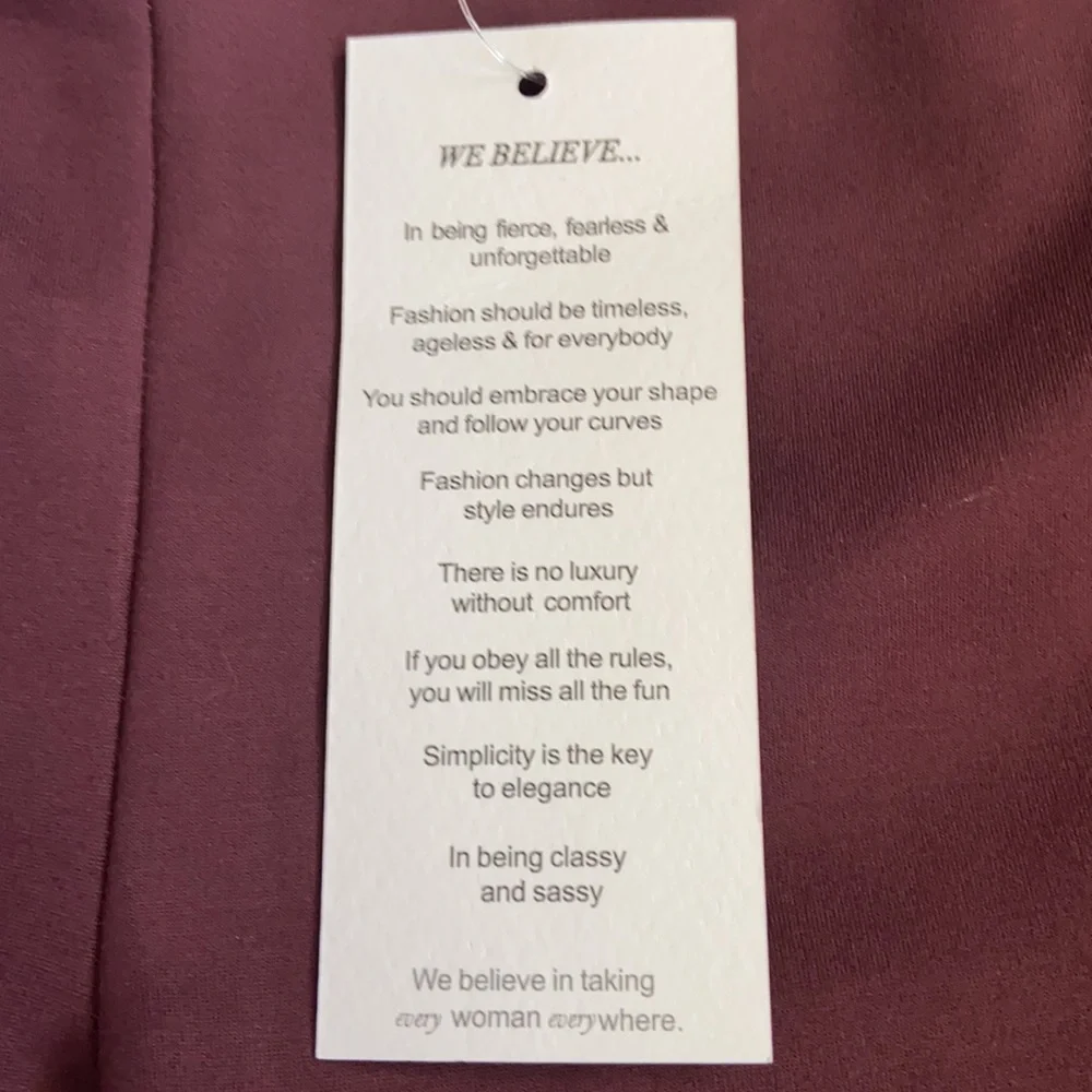 NWT MARLA WYNNE Size 4 Burgundy Elastic Waist Rayon/Nylon/Spandex Blend Pants - Picture 6 of 9